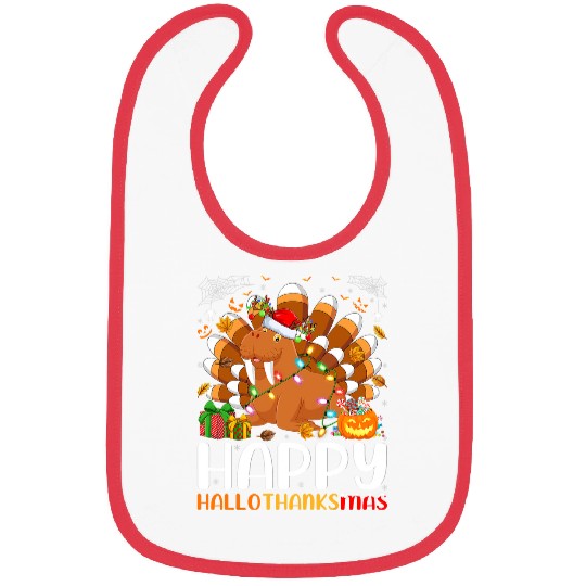Walrus Lover Halloween Christmas Happy Hallothanksmas Bibs