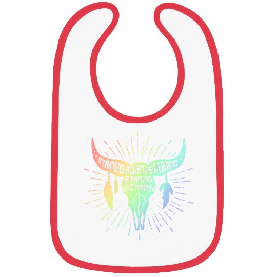 Skeletons Skulls Buffalo Skull Boho Rainbow Feathers Motivational Quote Skull Bibs