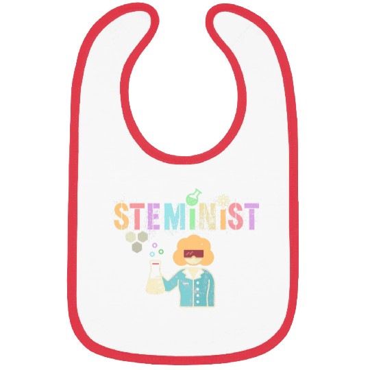 Retro STEMINIST Technology Science STEM Women In Engineering Bibs