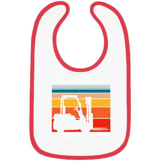 Easily Distracted By Forklift Vehicles Driver Operator Bibs