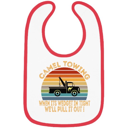 Camel Towing Funny Retro Trucker Bibs