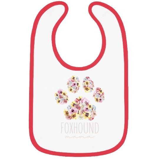 Foxhound Mama Floral Paw Dog Mom Bibs