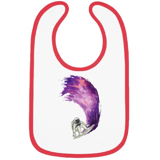 Surf Life Space Surfer Hang Loose Funny Surfing Design Great Surfer Bibs