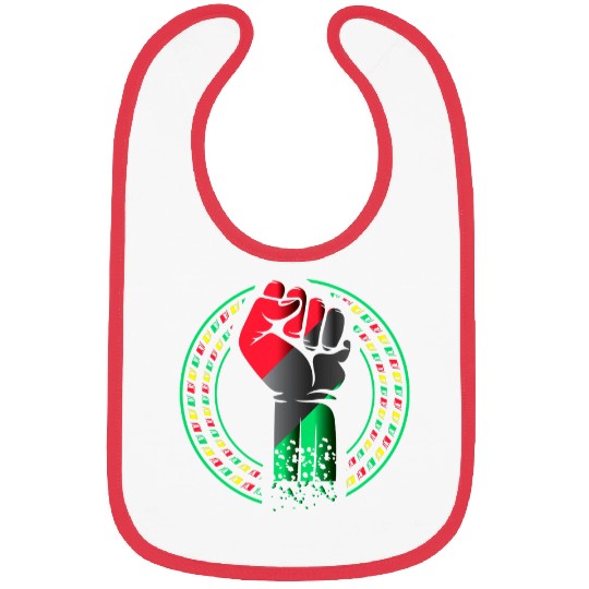 Black History Month Apparel BLM Pro Black Power Fist Bibs