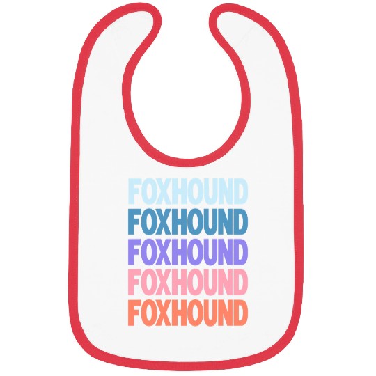 Funny Modern Repeated Text Design Foxhound Bibs