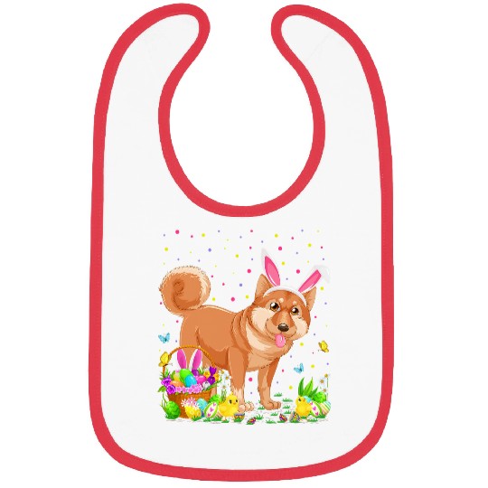 Dog Shiba Inu Easter Egg Hunting Shiba Inu Easter Sunday Bibs