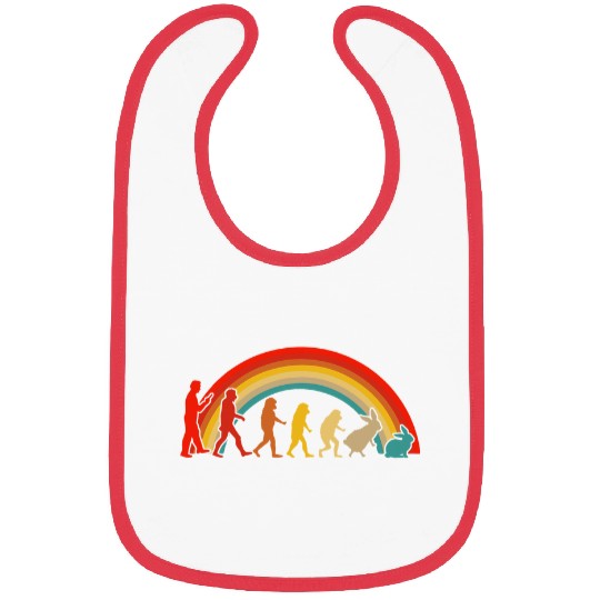 Rabbits vintages Sarcastic Rabbit Evolution Funny Farmer Rancher Bibs
