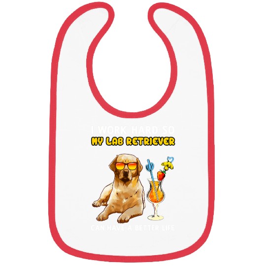 Labrador Lab Dog Funny Yellow Lab Labrador Retriever Lover Bibs