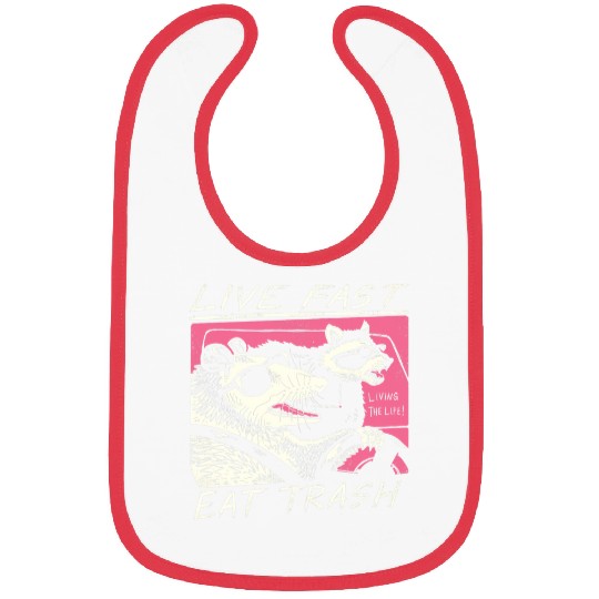 Live Fast Eat Trash Bibs