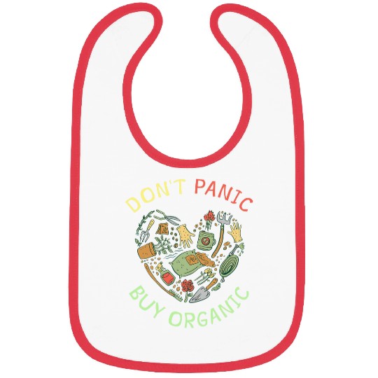 Dont Panic Buy Organic Healthy Food Farmer Gardener Bibs