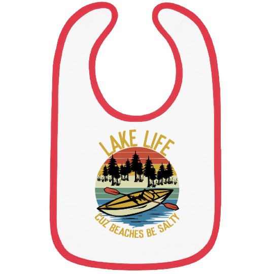 Kayak Water Kayaking Lake Life Cuz Beaches Be Salty vintages Retro 85 Bibs