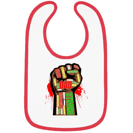 Black Dad African American Melanin Pride Black History Month Bibs