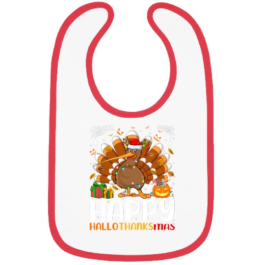 Kiwi Bird Lover Halloween Christmas Happy Hallothanksmas Bibs