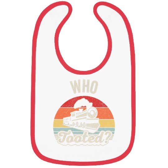 vintages Retro Who Tooted Funny Train Lovers Railroad Bibs