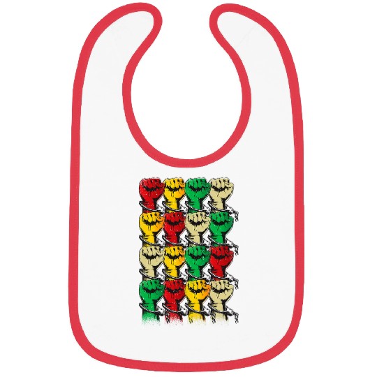 Black history month Black Power Fists for Black Equality Bibs