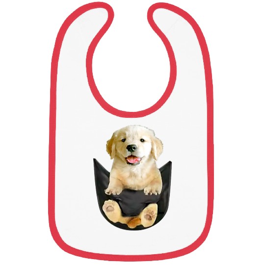 Labrador Lab Dog Funny Yellow Lab In Pocket Labrador Retriever Bibs