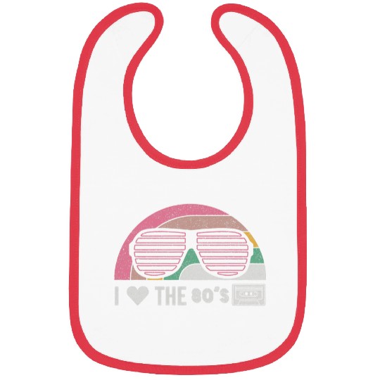 vintages Retro I Love The 80s Party 1 Bibs