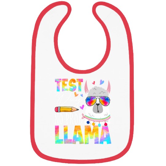 Retro Test Day No Prob Llama Teacher Student Exam Test Day Bibs