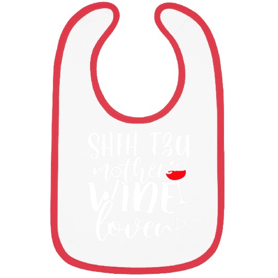 Wines Lover Shih Tzu Mother 3 Bibs