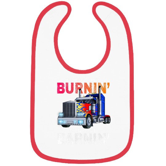 Funny Trucker Diesel Big Rig Semi Trailer Truck Driver Gift Bibs