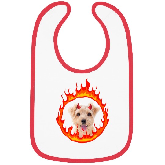 Devil Dog Norfolk Terrier Bibs
