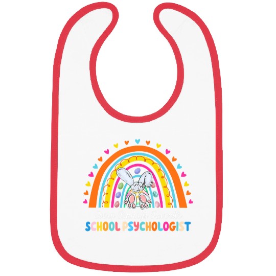 Every Bunnys Favorite School Psychologist Egg Boho Rainbow Bibs