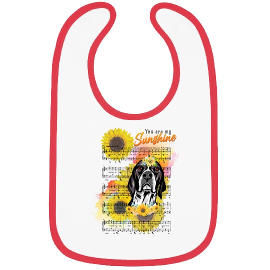 English Pointer You Are My Sunshine Bibs