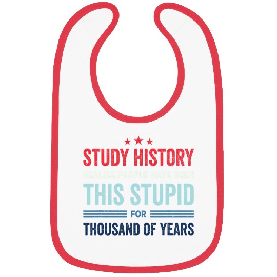 Study History Buff Humor School Student Gift 1 Bibs
