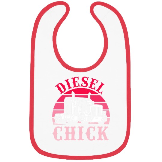 Big Rig Diesel Chick Trucking Funny Trucker Women Bibs