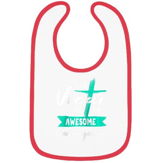 Awesome Vicar Congregation Funny Pastor Gag Gift Raglan Baseball Tee Bibs