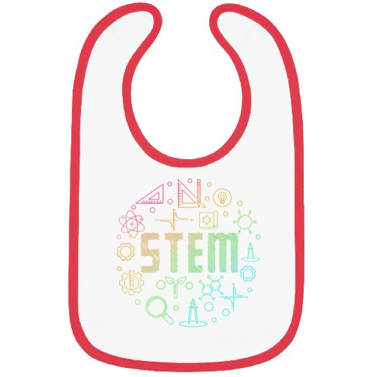 STEM Science Technology Engineering Math Teacher Gift 2 Bibs