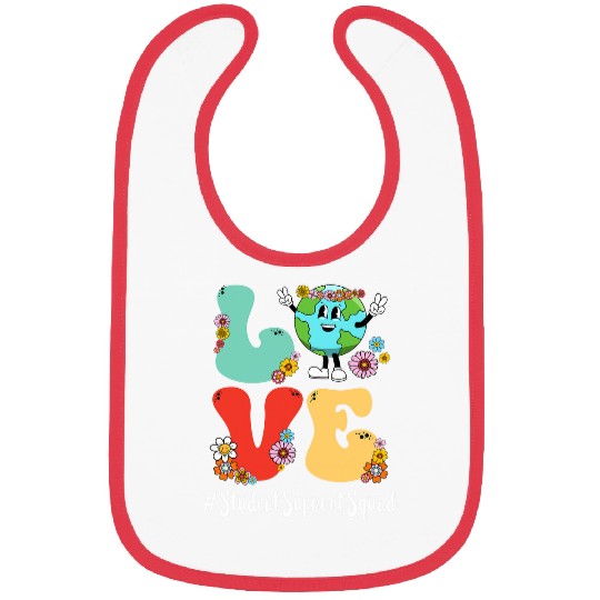 Retro Love World Earth Day Student Support Squad Bibs