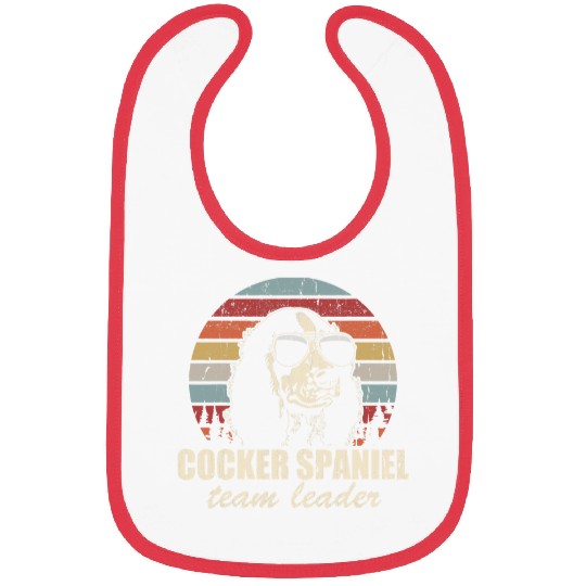 Dog Cocker Spaniel Team Leader Cool Dog Sunglasses vintages Retro Bibs