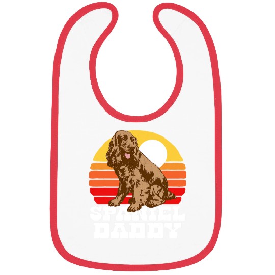 Dog Cocker Spaniel Spaniel Daddy Cute Retro Cocker 80s Sunset vintages Dog Owner7 Bibs