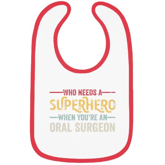 Funny Oral Surgeon Superhero vintages Tee For Men Dad 3 Bibs