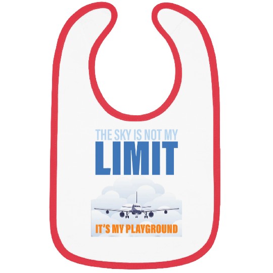 Sky No Limit Playground Pilot Aviation Airplane Aircraft Bibs