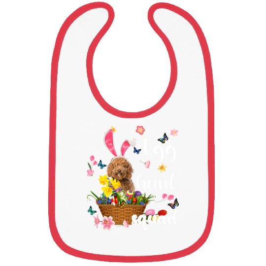 Labradoodle Happy Easter Day Easter Colorful Egg Hunt Bibs