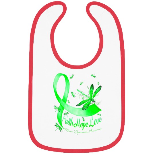 Faith Hope Love Manic Depression Awareness Dragonfly Bibs