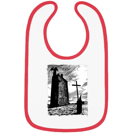 Priest and the Devil Gothic Art Grungy Aesthetic Dark Horror Bibs