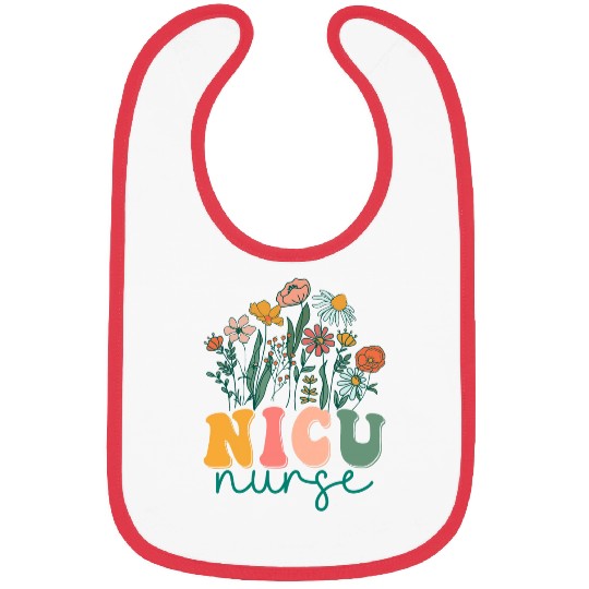 Groovy Wildflower Neonatal Intensive Care nurses Tees Bibs