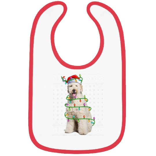 Dog xmass Ugly Sweater Lighting Labradoodle Dog Christmas Bibs