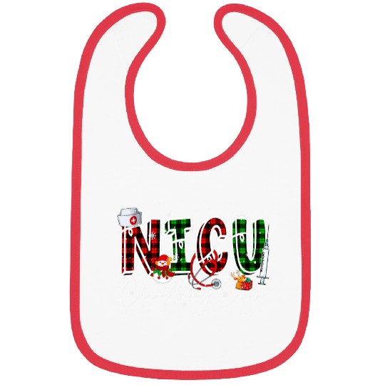 Nicu Christmas Crew Costume Red Colour nurses Tools Proud Job Bibs