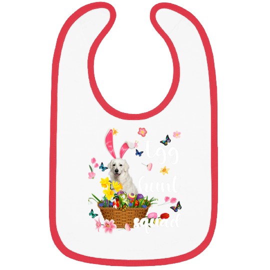 Kuvasz Happy Easter Day Easter Colorful Egg Hunt Bibs