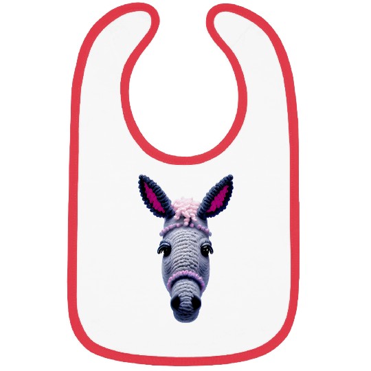 Donkey made of wool design Bibs