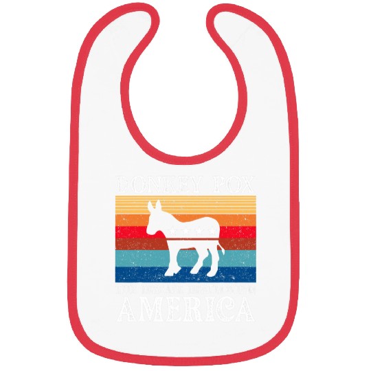 donkey pox  disease destroying america usa flag 3 Bibs
