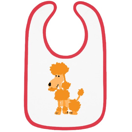 Poodles Smileteespetsa Cute Apricot Miniature Poodle Dog Cartoon 320 Poodle dog Bibs