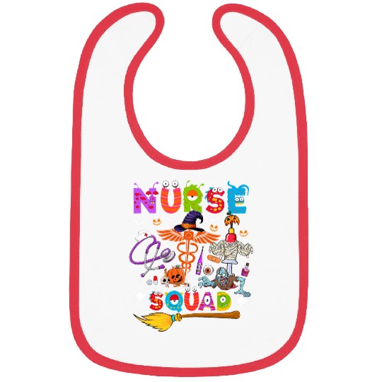 nurses Squad Halloween nurses Tools Mummy Horror Zombie Bibs