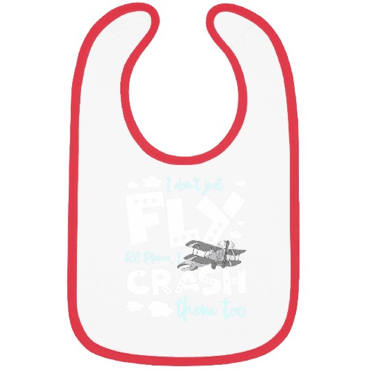 Funny rc plane fly and crash pilot kids men Bibs