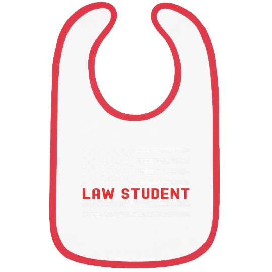 Law Student USA Flag Profession Retro Job Title Bibs