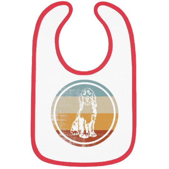Dog Cocker Spaniel Retro vintages Dog Design English Cocker Spaniel 3 Bibs